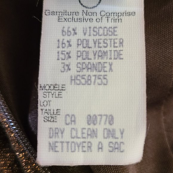 Selina Designer Bronze Metallic Cocktail Dress - Picture 6 of 6